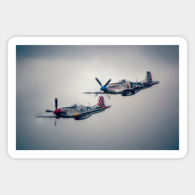 North American P-51 Mustangs Sticker by Nigdaw